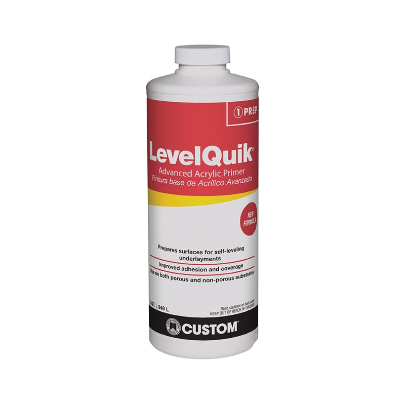 Custom Building Products LevelQuik White Acrylic Primer and Sealer For All Surfaces 1 qt.