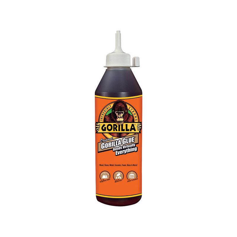 Gorilla Original Gorilla Glue, Brown, Waterproof Polyurethane Glue, 18 Ounce (Pack of 1) - Expands Into Materials, All Purpose