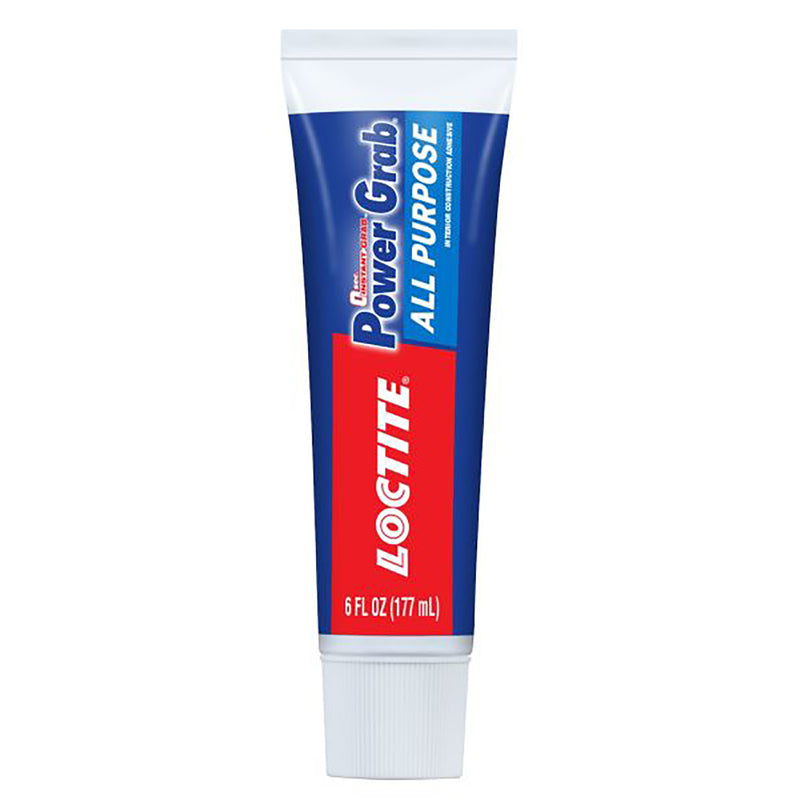 Loctite Power Grab All Purpose, White Construction Adhesive, 6 fl oz Tube, 1 Pack