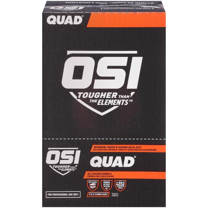 OSI Quad Window, Door and Siding Sealant Gray 517, 10 fl oz, Cartridge