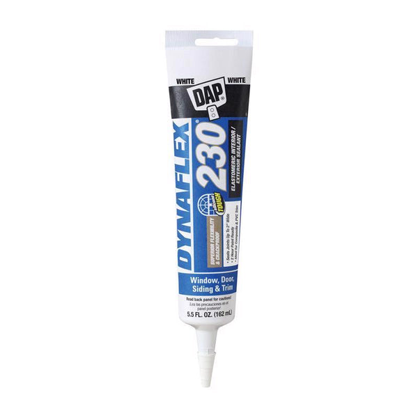 DAP, White 18285 Dynaflex 230 Premium Indoor Outdoor Sealant with 5.5-Ounce Tube, 5 Ounces 7079818886