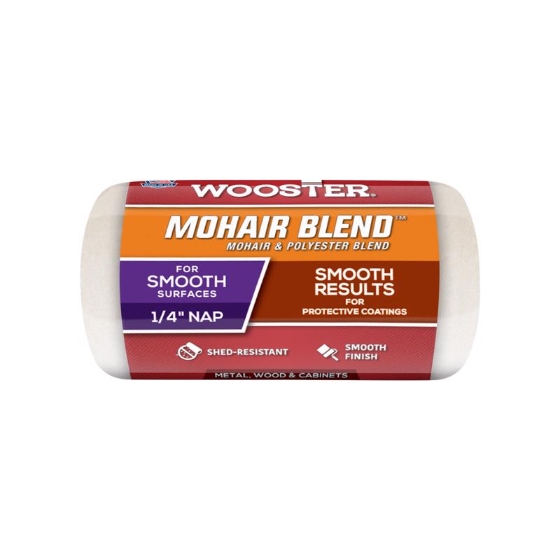 Wooster Brush R207-4 Mohair Blend Roller Cover 1/4-Inch Nap, 4-Inch