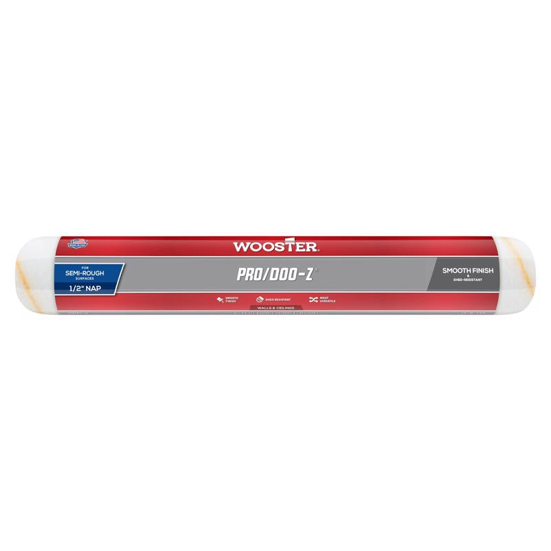 Wooster Brush RR643-18 Pro/Doo-Z Roller Cover 1/2-Inch Nap, 18-Inch, 18 Inch, White