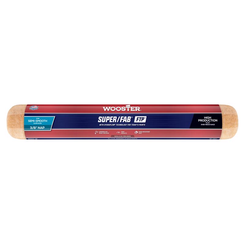 Wooster Brush RR923-18 Inch Super Fab FTP Roller Cover, 3/8-Inch Nap