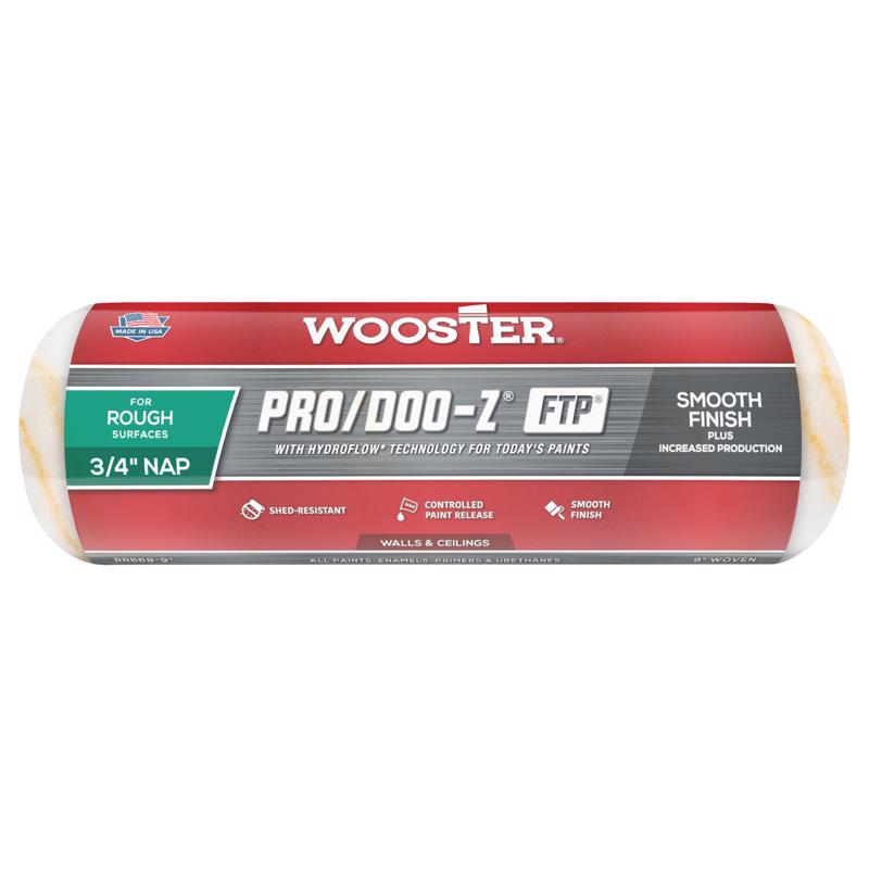Wooster Brush RR668-9 Inch Pro Doo Z FTP Roller Cover, 3/4-Inch Nap