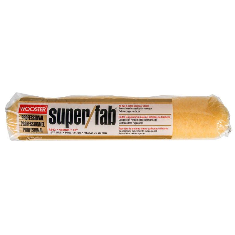 Wooster Brush R243-18 Super/Fab Roller Cover, 1-1/4-Inch Nap, 18-Inch , Yellow
