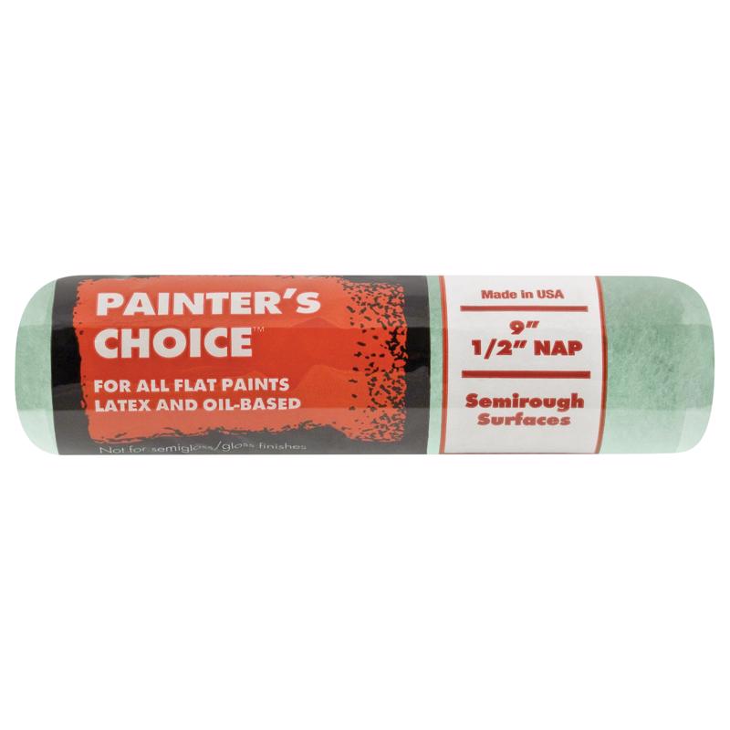 Wooster Brush R276-9 Painter's Choice Roller Cover, 1/2-Inch Nap, 9-Inch , Green