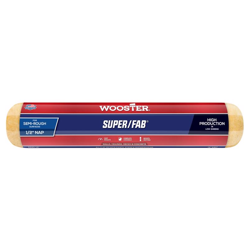Wooster Brush R240-14 Super/Fab Roller Cover, 1/2-Inch Nap, 14-Inch