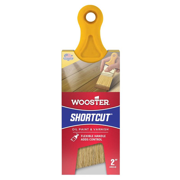 Wooster Brush Z3215-2 Shortcut White Bristle Angle Sash Paintbrush, 2-Inch Pack of 3