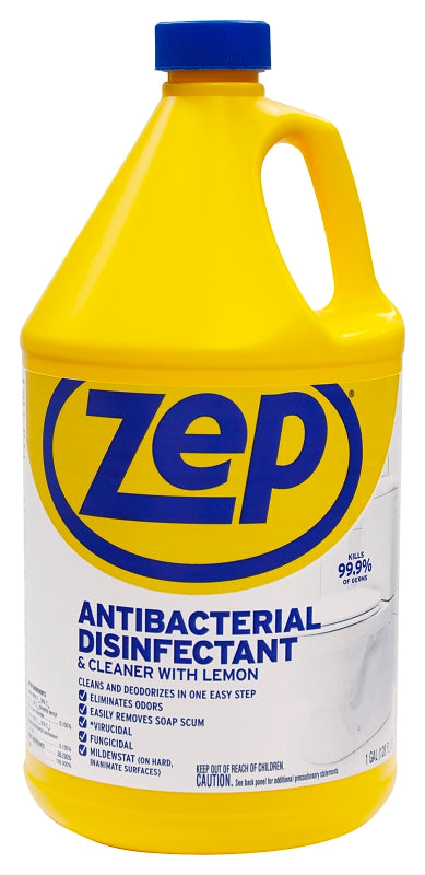 Zep Commercial 1041688 Antibacterial Disinfectant Cleaner with lemon , 1 gal Bottle ZUBAC128
