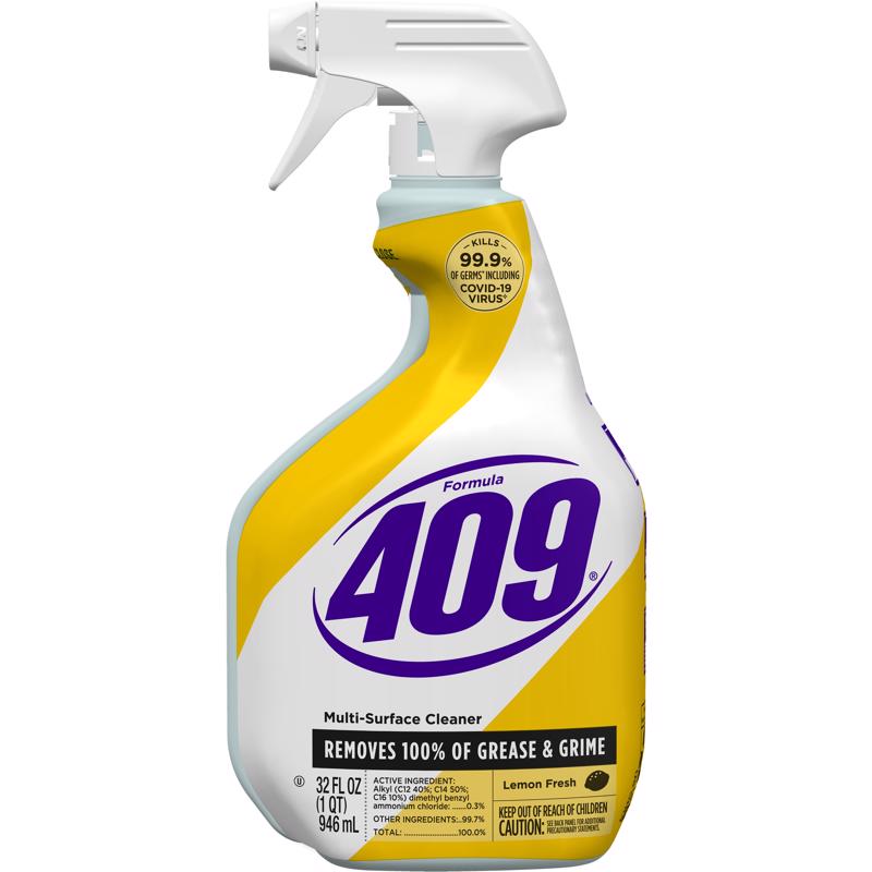 Formula 409 00888 Antibacterial Kitchen All Purpose Cleaner Disinfectant, Lemon, 32 fl oz Spray Bottle