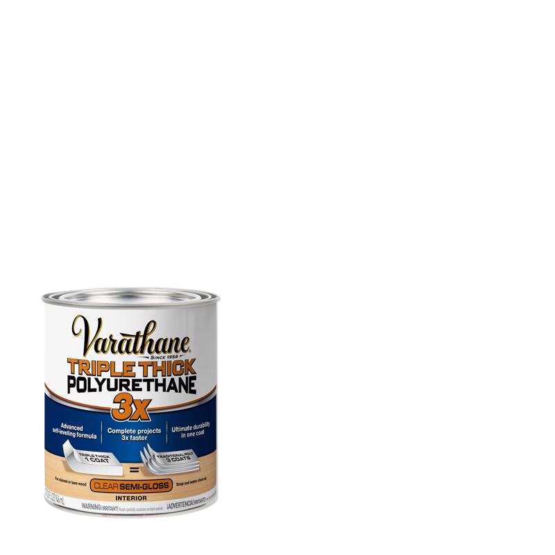 Varathane Rust-Oleum 284472 Triple Thick Polyurethane, Semi-Gloss,32 FL OZ