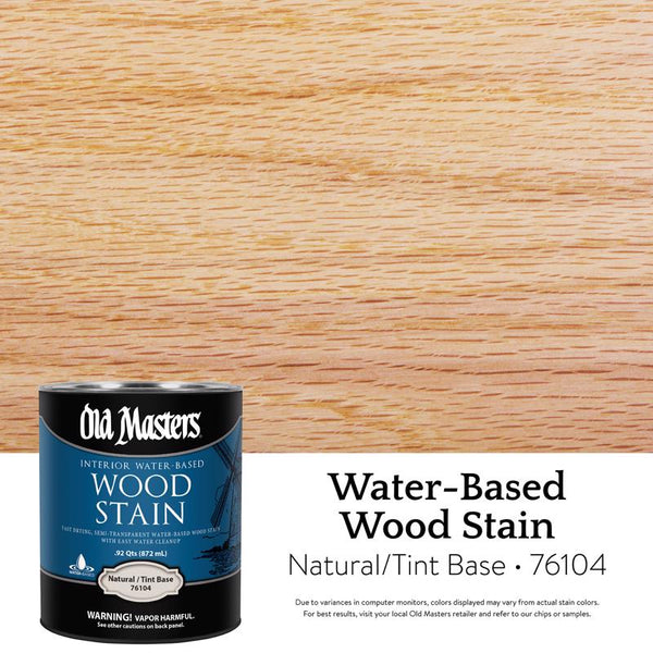 Old Masters 35716117 76104 1 Quart Water-Based Wood Stain, Natural