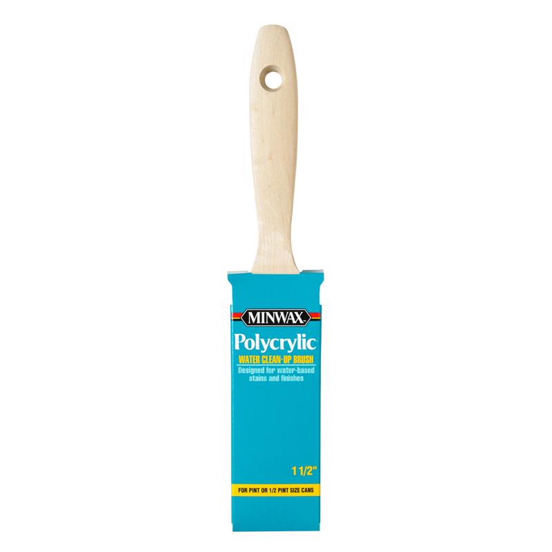 Minwax 427310008 Polycrylic Wood Stain Brush, 1.5”, White