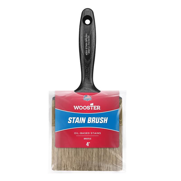 Wooster 4 in. W Flat White China Bristle Oil-Based Paint Brush 4052-4
