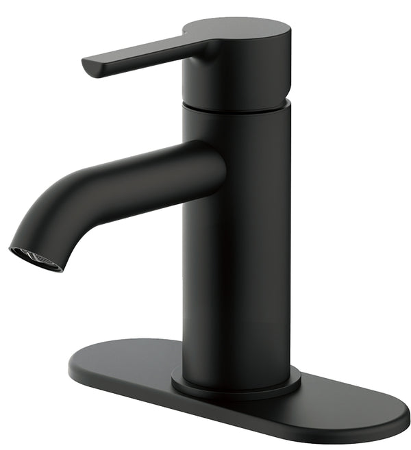 1 faucet handle and 60 psi pressure for bathroom sink water delivery; lever handle."