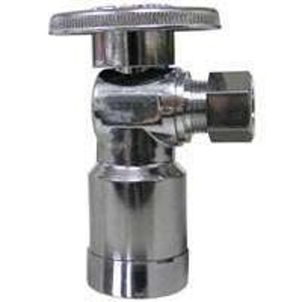Plumb Pak PP2622POLFBG Turn Quick Connect Angle Stop Valve, 1/2 x 3/8