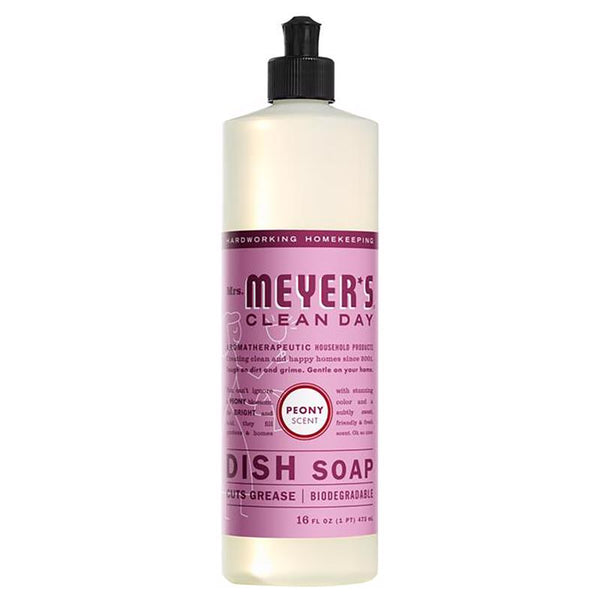 Mrs. Meyer's Clean Day Dish Soap, Peony, 16 oz (Pack of 1) 70060
