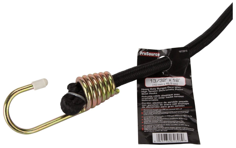 HD BUNGEE CORD 10MMX18IN BLACK