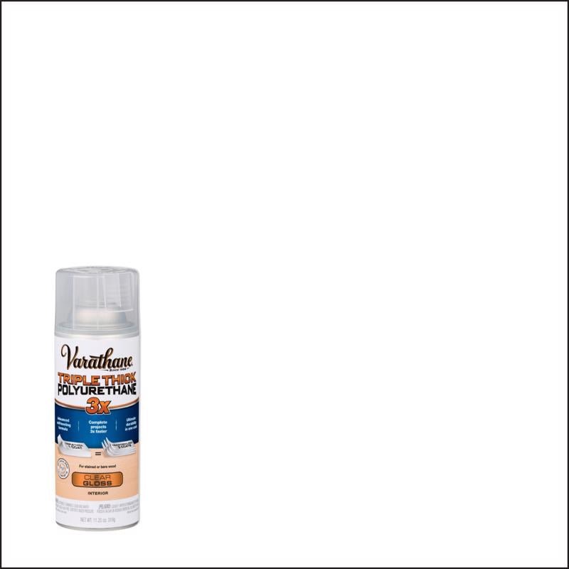 Varathane 318292 Triple Thick Polyurethane Wood Finish Spray, 11.25 oz, Gloss Clear