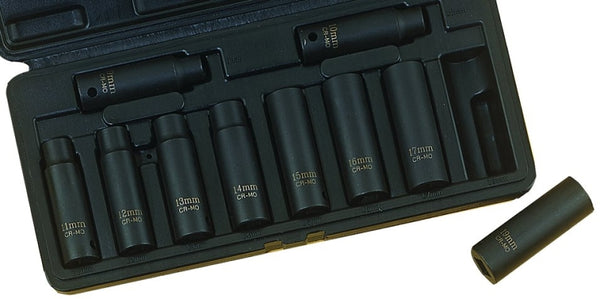 MINTCRAFT MTI10-M Socket Set Deep Impact 1/2 Drive Metric, 10-Piece