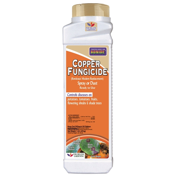 Bonide Copper Fungicide, 1 lb. Ready-to-Use Spray or Dust for Organic Gardening, Controls Common Diseases in Lawn & Garden 771