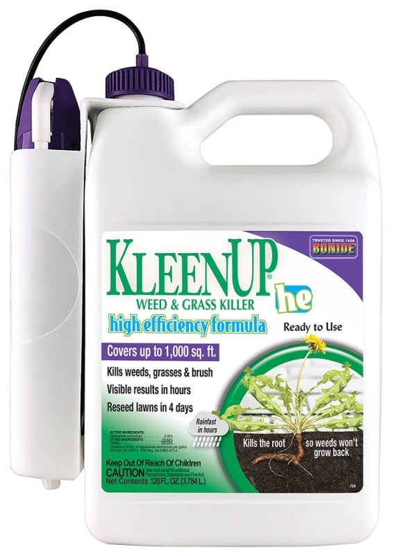 Bonide KleenUP Weed & Grass Killer High Efficiency Formula, 128 oz Ready-to-Use, Fast Acting Formula Kills Weeds & Roots 759