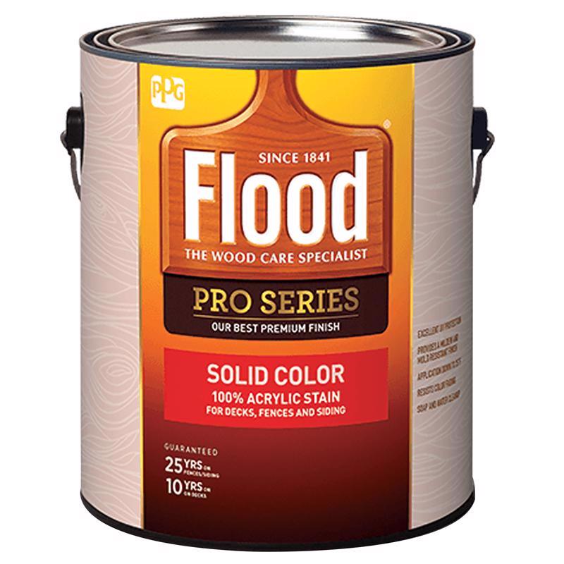 Flood/PPG FLD820-01 Exterior Wood Stain, Acrylic - Solid, White/Pastel