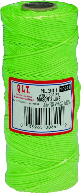 MARSHALLTOWN Masonry Line, Braided Nylon, Fluorescent Green, 500 Foot, 18 Line Size, Masons and Archaeology, ML341