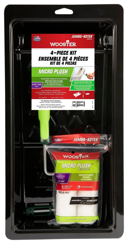 Wooster Brush RR375-4 1/2 Jumbo-Koter Micro Plush Kit