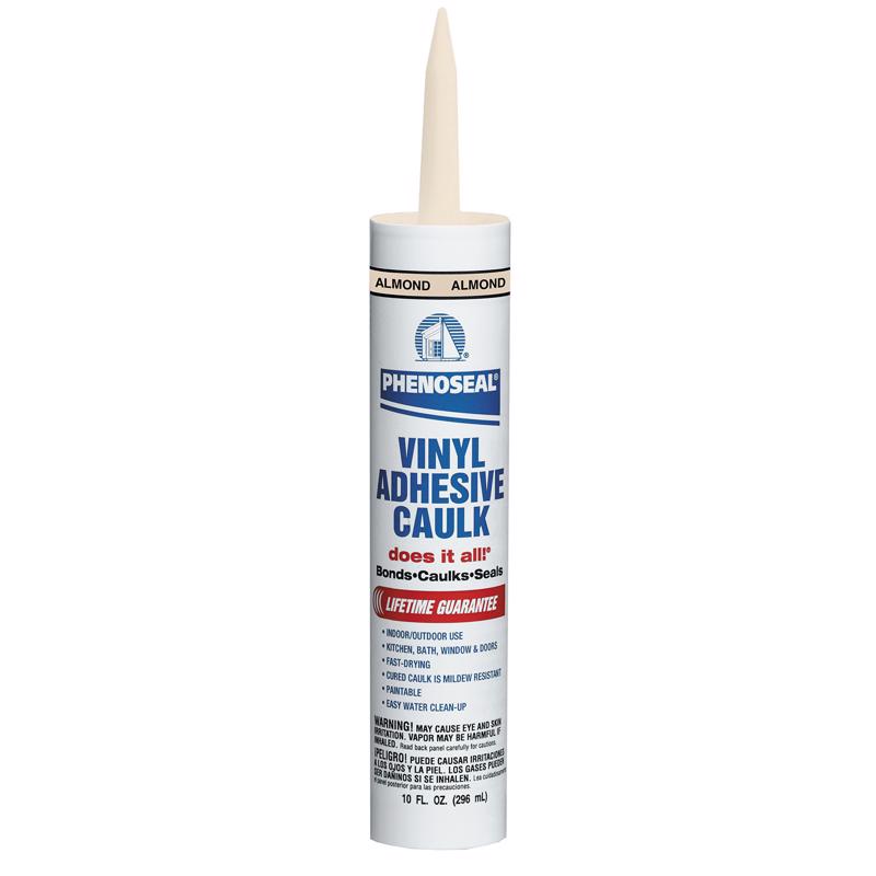 DAP 2102 Phenoseal Vinyl Adhesive Caulk, 10 oz, Almond