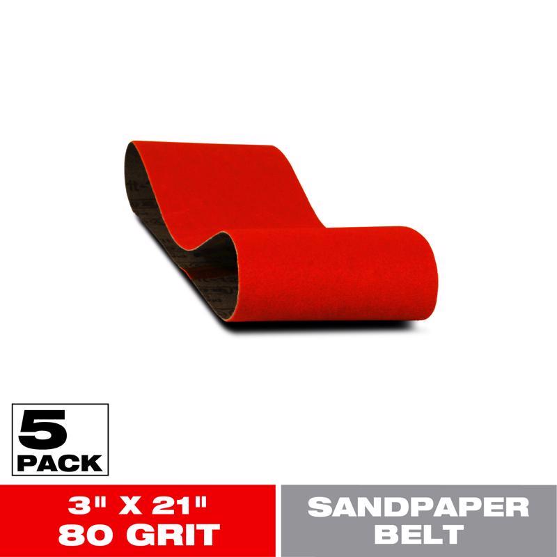 Diablo DCB321080S05G 3 in. x 21 in. 80-Grit Sanding Belt (5-Pack)