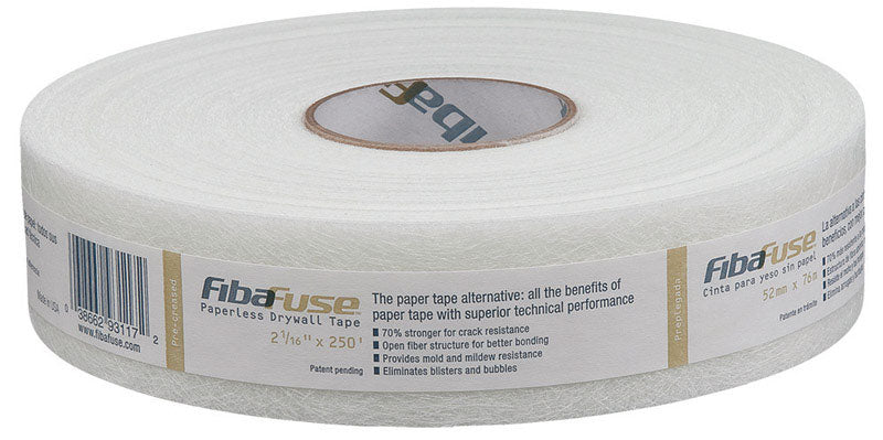 Norton Abrasives - St. Gobain FDW8652-U FibaFuse 2-1/16 in, x 250 ft, Drywall Joint Tape, White