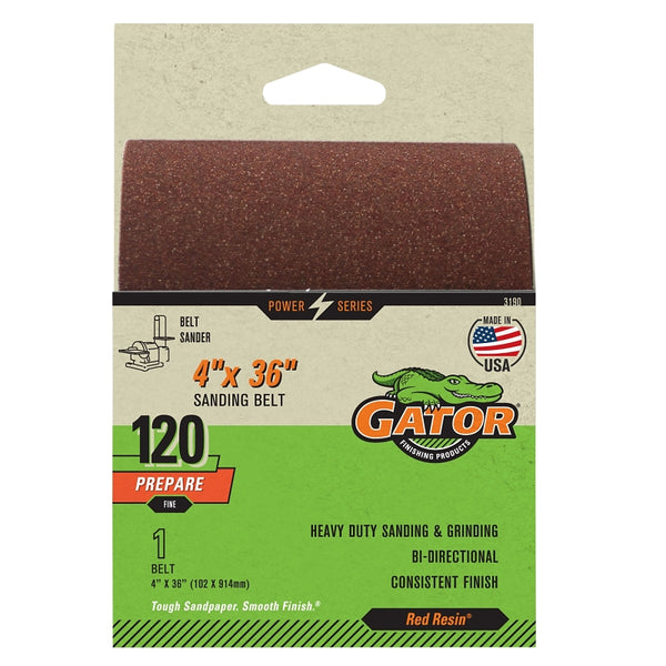 Gator ALI INDUSTRIES 3190 120 Grit Sand Belt, 4-Inch x 36-Inch