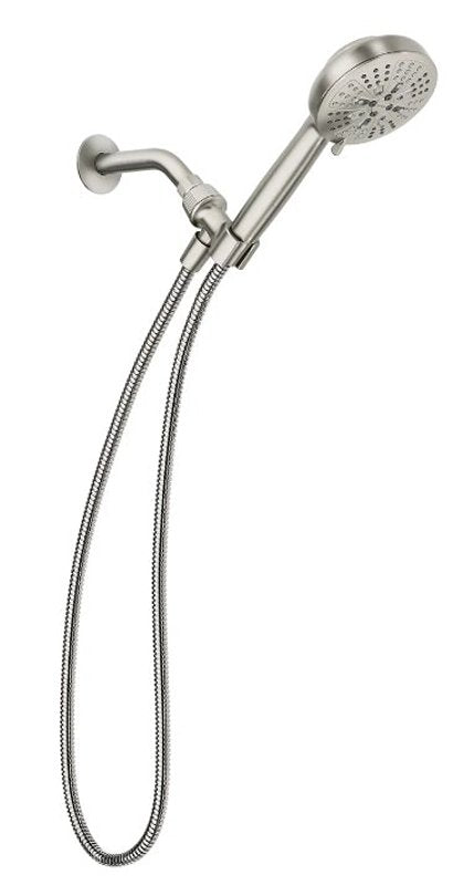 Moen Hydro Energetix Spot Resist Brushed Nickel Detachable Handheld Shower Head, 200H0SRN