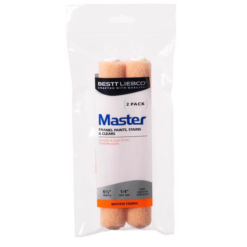 BESTT-LIEBCO 509425000 Enameler Woven Shed Resistant Mini Paint Roller Cover with 1/4 in. Nap, Salmon, 2 Per Pack-289886