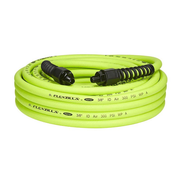 Legacy Manufacturing Flexzilla Pro Air Hose, 3/8 in. x 50 ft., Heavy Duty, Lightweight, Hybrid, ZillaGreen - HFZP3850YW2