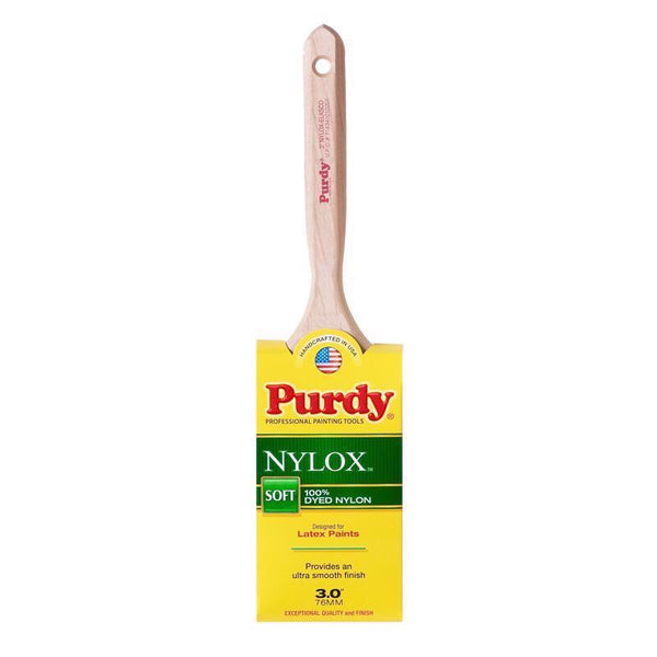 Purdy 144100230 Nylox Series Elasco Flat Trim Paint Brush, 3 inch
