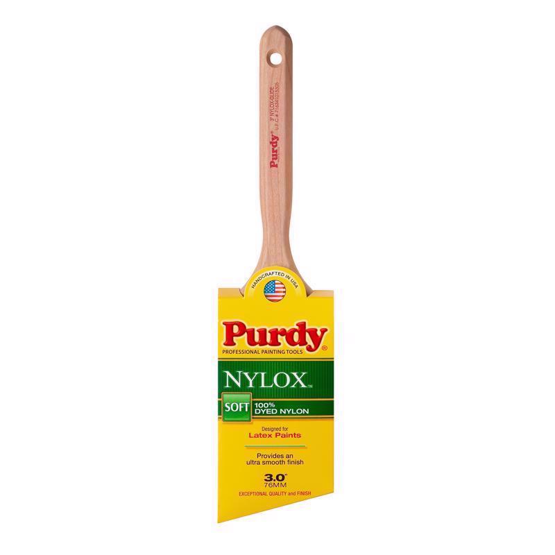 Purdy 144152230 Nylox Series Glide Angular Trim Paint Brush, 3 inch