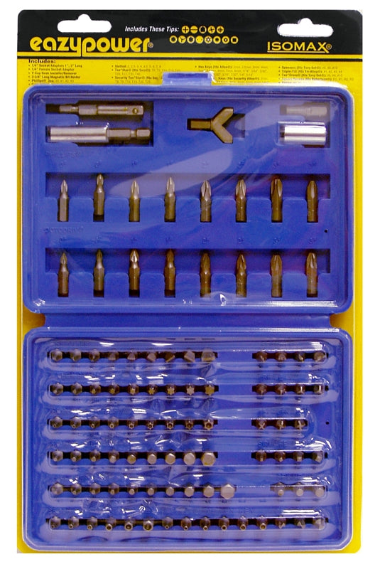 Eazypower 81962 100Piece Screwdriver Bit Assortment in Heavy Duty Storage Case, (1 Setper Pack)