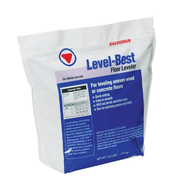 SAVOGRAN 12832 4-1/2LB FLR Leveler, 4-1/2 lb, White to Off-White