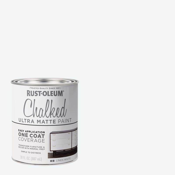 Rustoleum 285140 30 Oz Linen White Chalked Ultra Matte Paint