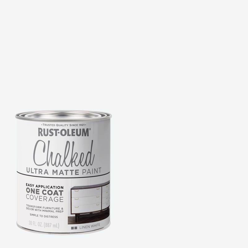 Rustoleum 285140 30 Oz Linen White Chalked Ultra Matte Paint