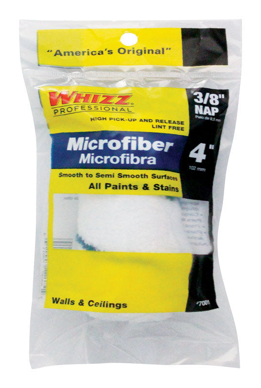 Worktools International Whizz Xtrasorb Microfiber 4" W X 3/8" S Jumbo Mini Paint Roller Cover 1 Pk. - Case of: 1 70011