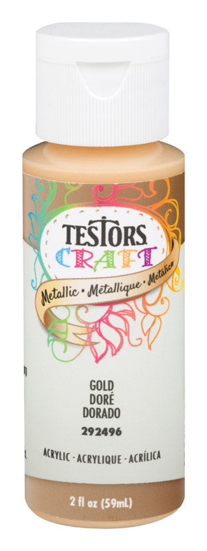 TESTOR 292496A 2OZ Gold Metric Acrylic Paint
