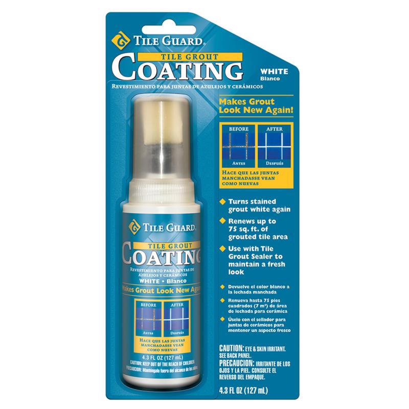 Grout Coating, White, 4.3 oz, Tile Guard Grout Restoration