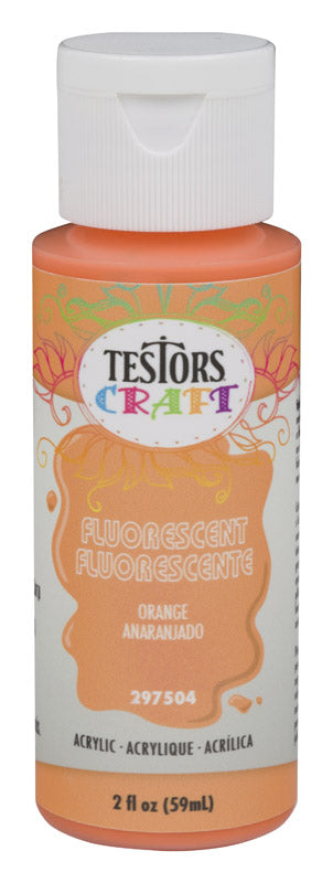 TESTOR 297504 2OZ Orange Fluorescent Acrylic Paint