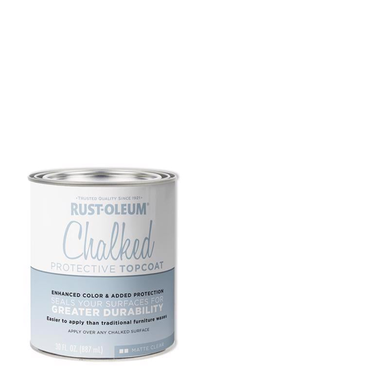 Rust-Oleum 1 qt Brands 287722 Clear Chalked Ultra Matte Paint, 30 Fl Oz (Pack of 1)