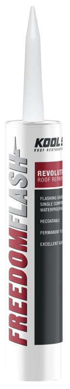KOOL SEAL KS0066920-01 FreedomFlash Revolutionary Roof Repair Sealant, Gray - 10 oz.