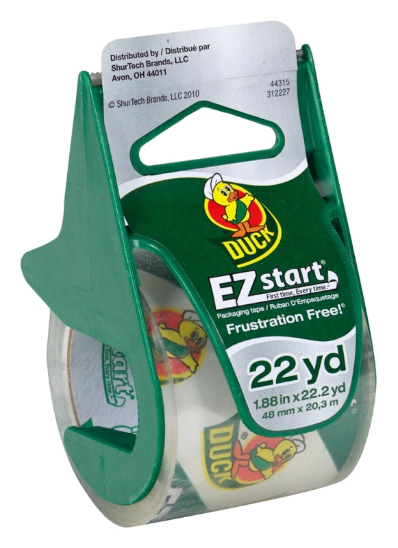 Duck 393185 1.88" X 22.2 Yard EZ Start Sealing Tape with Dispenser 285886